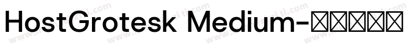 HostGrotesk Medium字体转换